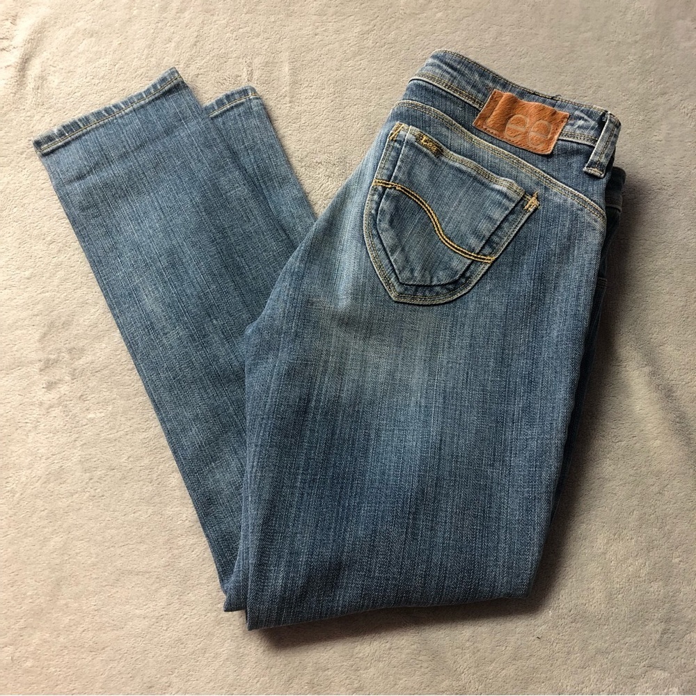 Lee 101+ Crop Distressed Ankle Denim Jeans